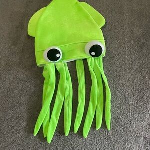 Neon Green Squid Kids Costume Hat